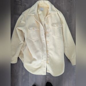 Joie Yellow Button-Up Fleece Jacket